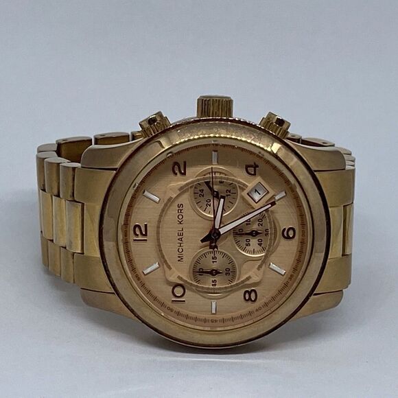 Michael Kors Runway MK8096 Womens Stainless Steel Analog Dial Quartz Watch MP816 - Picture 7 of 12